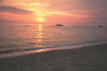 Insel Ischia. Sonnenuntergang